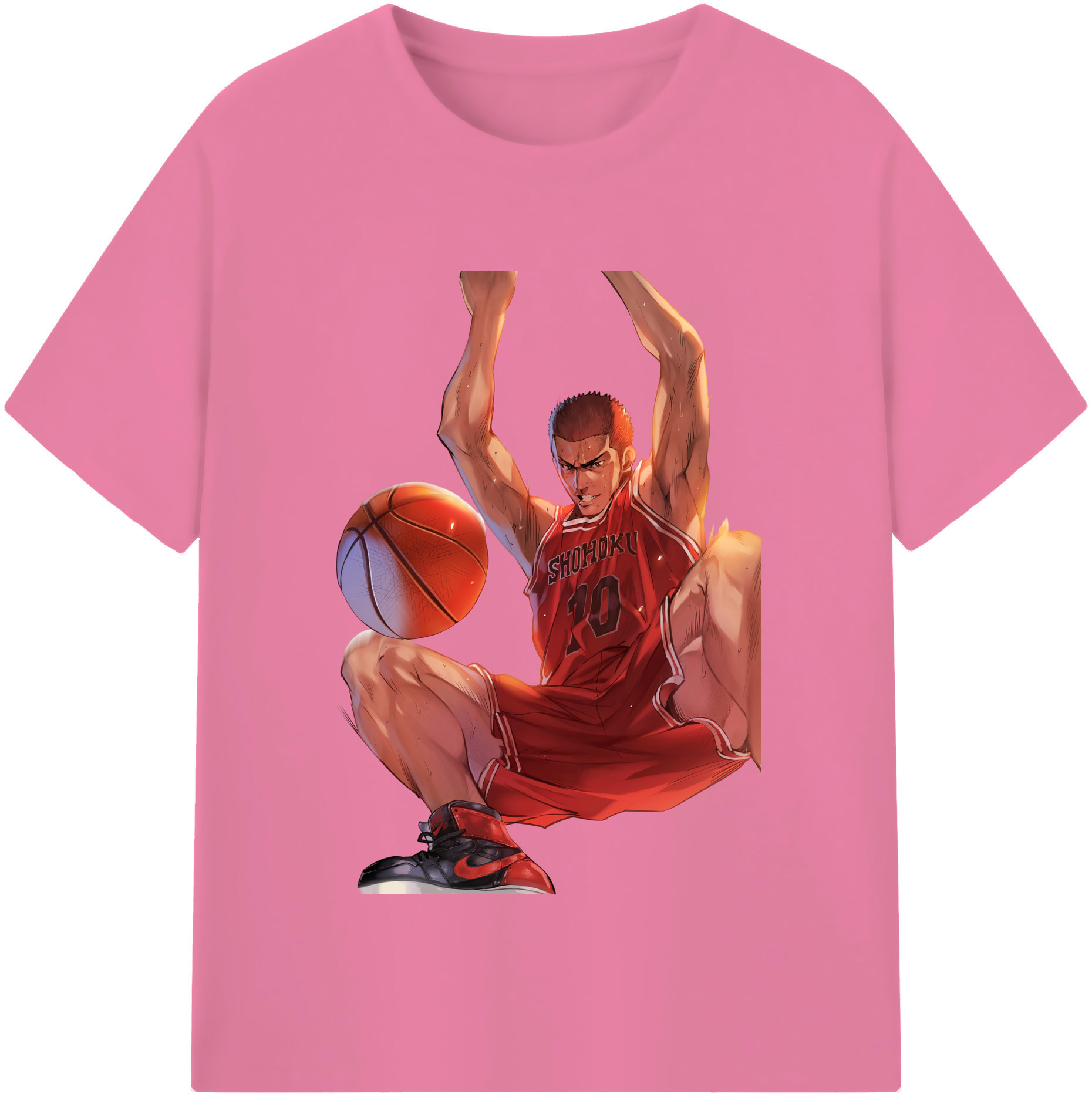 SLAM DUNK／スラムダンク 綿100％半袖Tシャツ（フロントプリント）